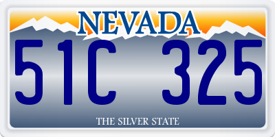 NV license plate 51C325