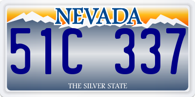NV license plate 51C337