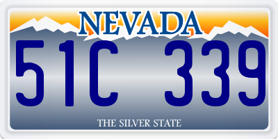 NV license plate 51C339