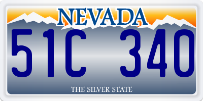 NV license plate 51C340