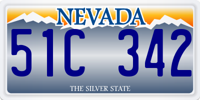 NV license plate 51C342