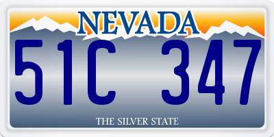 NV license plate 51C347