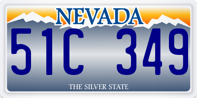 NV license plate 51C349