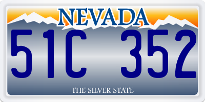 NV license plate 51C352