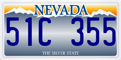 NV license plate 51C355