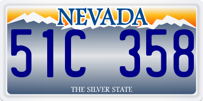 NV license plate 51C358