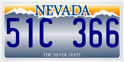 NV license plate 51C366