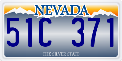 NV license plate 51C371
