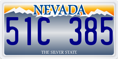 NV license plate 51C385