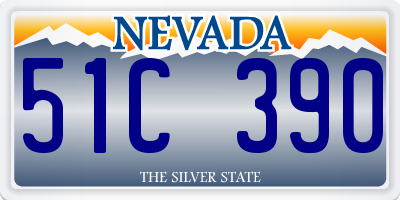 NV license plate 51C390