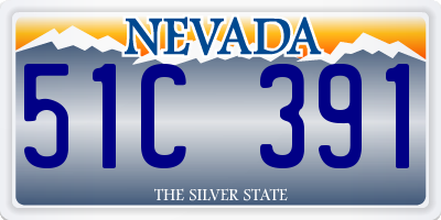 NV license plate 51C391