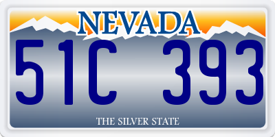 NV license plate 51C393