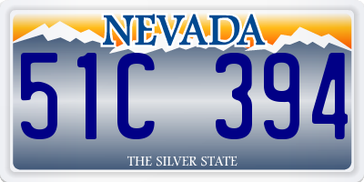NV license plate 51C394