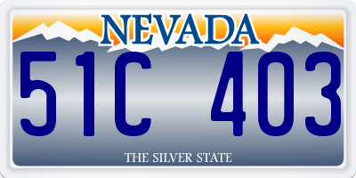 NV license plate 51C403