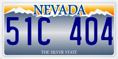 NV license plate 51C404