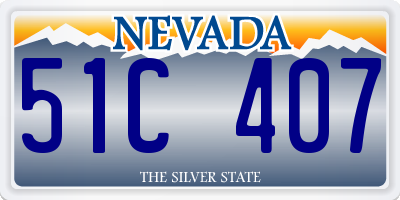 NV license plate 51C407