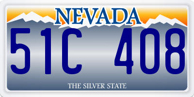 NV license plate 51C408