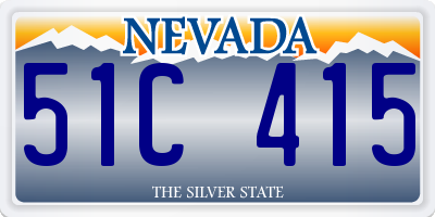 NV license plate 51C415