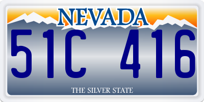 NV license plate 51C416