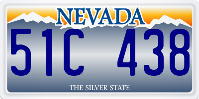 NV license plate 51C438