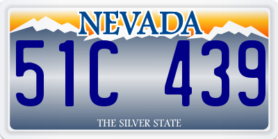 NV license plate 51C439