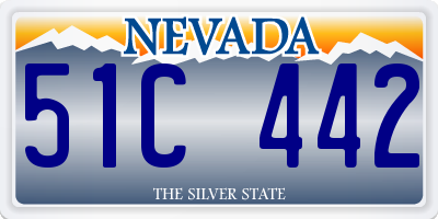 NV license plate 51C442