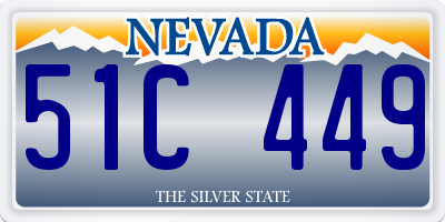 NV license plate 51C449