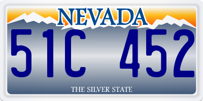 NV license plate 51C452
