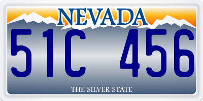 NV license plate 51C456