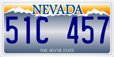 NV license plate 51C457