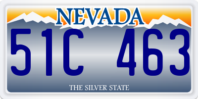 NV license plate 51C463