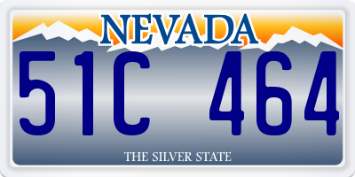 NV license plate 51C464