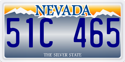 NV license plate 51C465