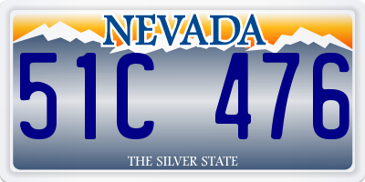 NV license plate 51C476