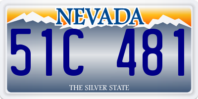 NV license plate 51C481