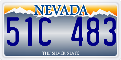 NV license plate 51C483
