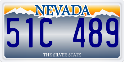 NV license plate 51C489