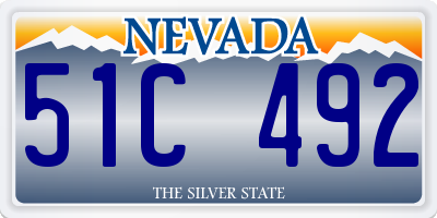 NV license plate 51C492