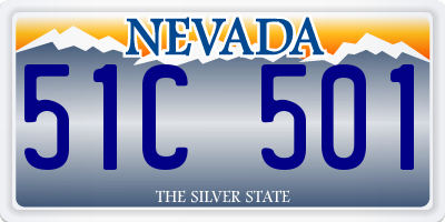 NV license plate 51C501