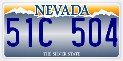 NV license plate 51C504