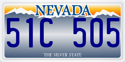 NV license plate 51C505