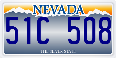 NV license plate 51C508