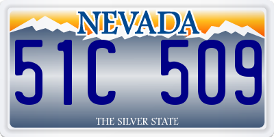 NV license plate 51C509