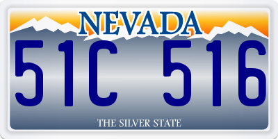 NV license plate 51C516