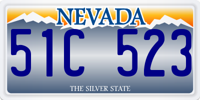 NV license plate 51C523