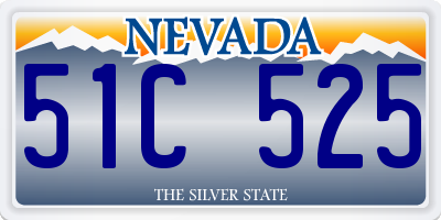 NV license plate 51C525