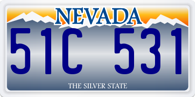 NV license plate 51C531