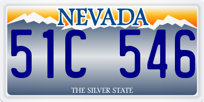 NV license plate 51C546