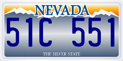 NV license plate 51C551