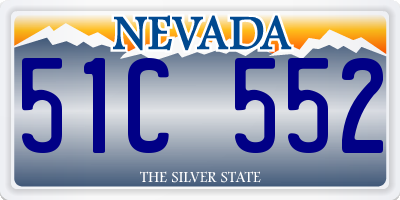 NV license plate 51C552